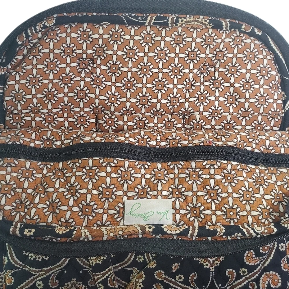 VERA BRADLEY Tall Zip Tote Commuter Laptop Carry-on Perfect Pocket Paisley Print